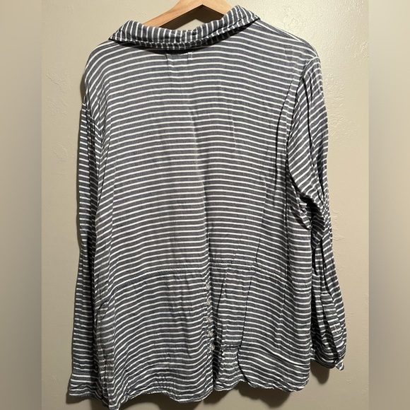 A.L.C Classic Blue and White Striped Boyfriend Button Down - Picture 9 of 9